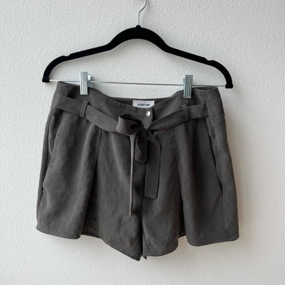 Helmut Lang 4 green grey high waist shorts